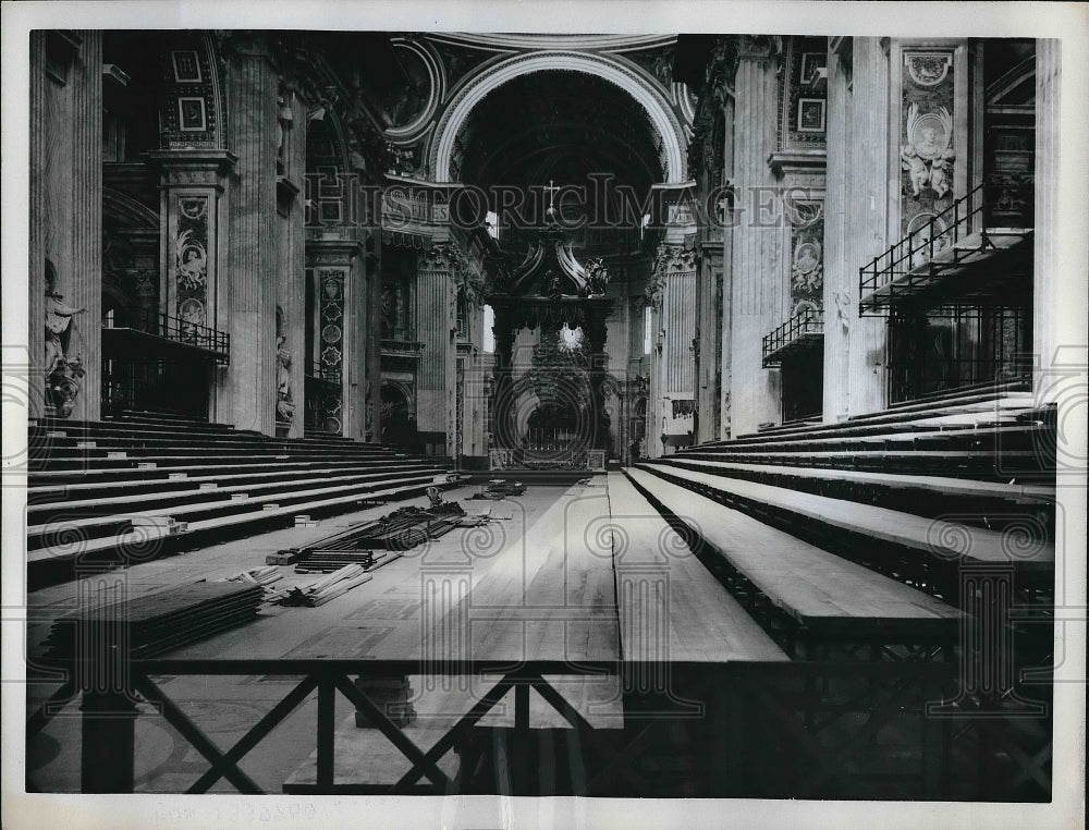 1962 Press Photo St. Peter&#39;s Basilica Vatican City Italy Ecumenical Council Site - Historic Images