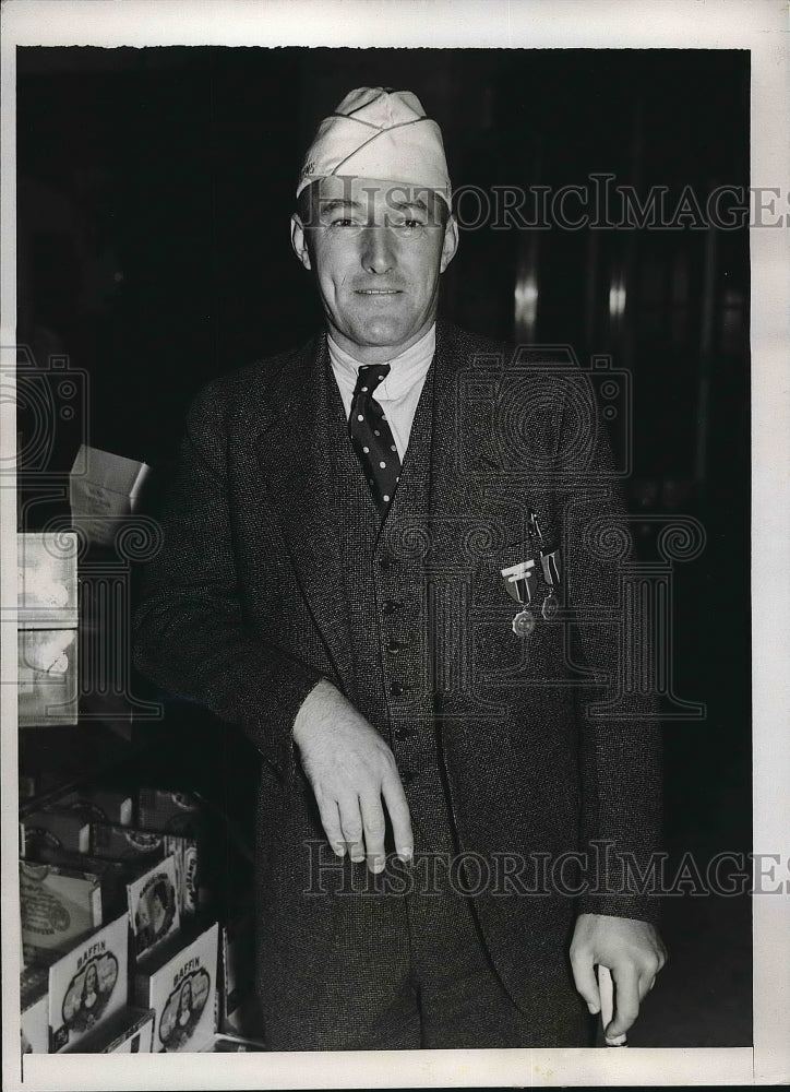 1937 Rowan Howard Past Master at Arms in the National Organization - Historic Images