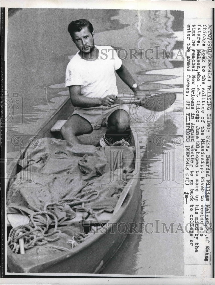 1961 Bearded William Nelson Mississippi River - Historic Images