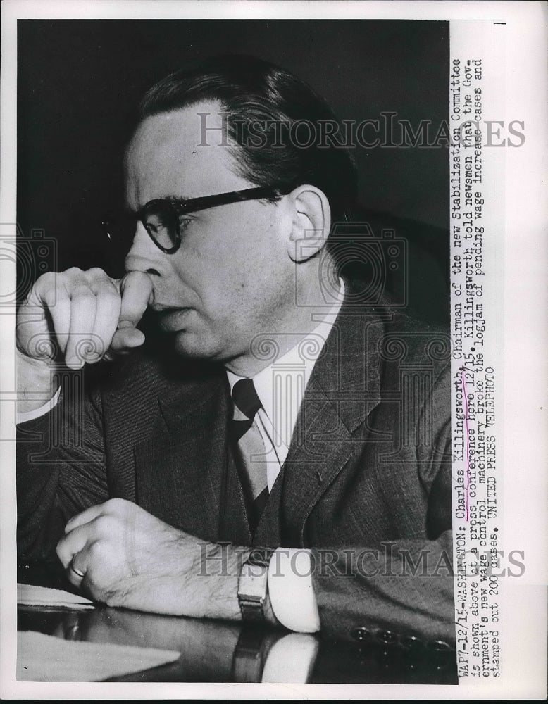 1952 Charles Killingsworth, Wage Stabilization Committee, Washington - Historic Images