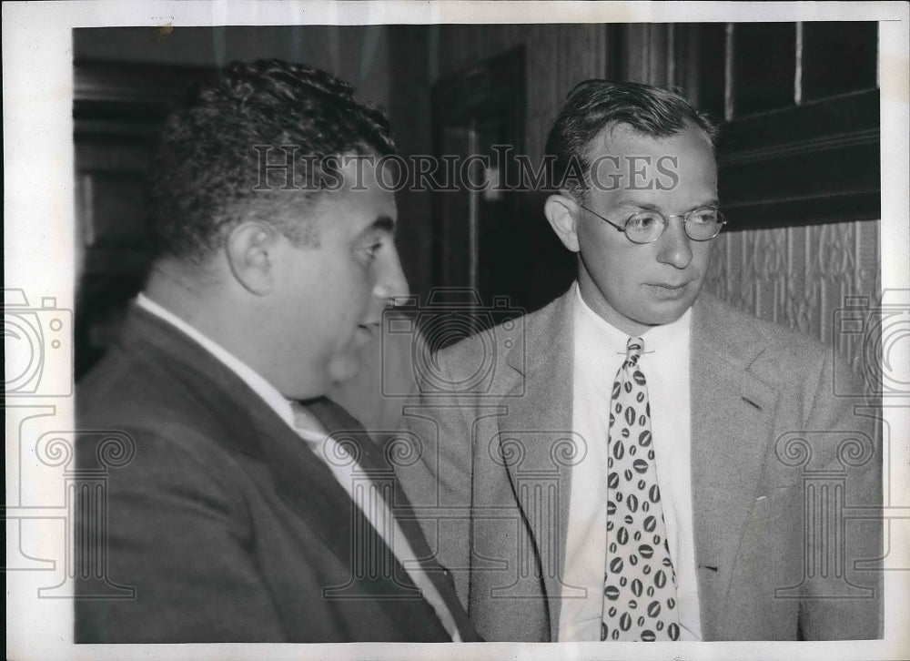 1941 Press Photo Ted Zittel Former Reporter with Lawyer Samuel Cohen - neb04901 - Historic Images