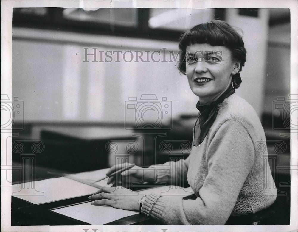 1952 Leonore Von Klenau, Denmark Student at Columbia University - Historic Images