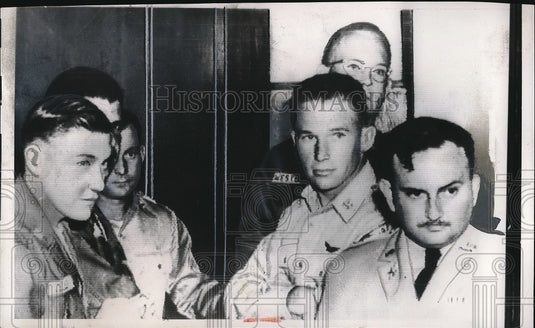 1958 Press Photo Nine Captive American Soldiers in Germnay - Historic Images
