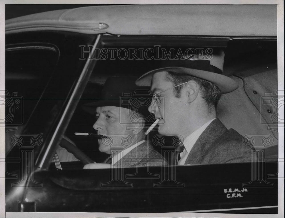 1938 Press Photo Socialite Sydney Martin Jr with his father - Historic Images