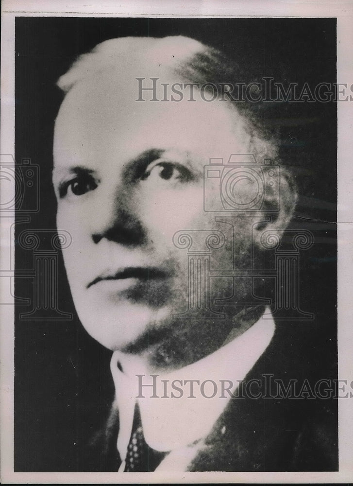 1935 Press Photo William Shearer, California State Treasurer's Officer Cashier - Historic Images