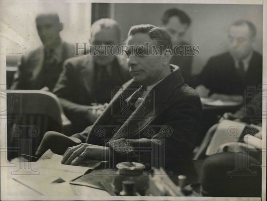 1938 Press Photo Richard Whitney & Camp Cashier Robert Rosenthal Testifying - Historic Images