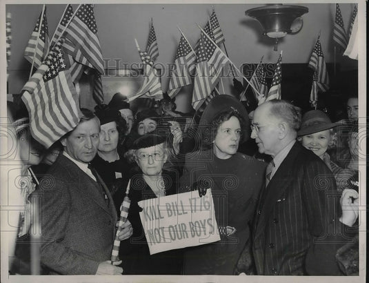1941 American Mother's Crusade Protesting H.R. 1776 - Historic Images