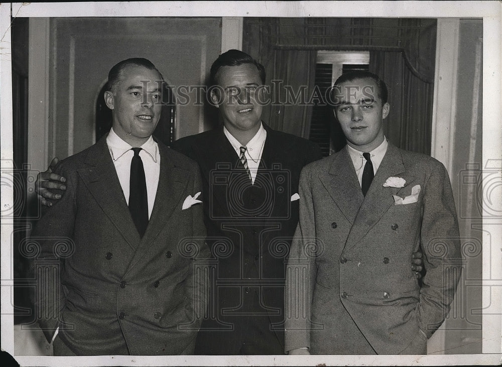 1934 Press Photo Curtis Hutton, Sidney Smith, Woolworth Donahue - Historic Images