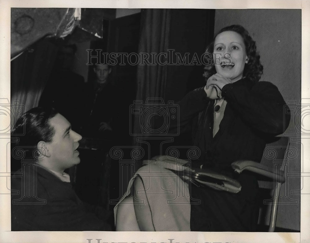 1939 Press Photo Elena Zareschi, Paul Tamburella, Italian Movie School - Historic Images