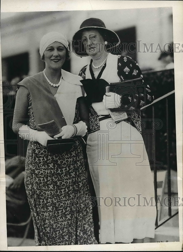 1933 Press Photo W.H. Karrick with Daughter in Law Mrs. Georgia Karrick - Historic Images