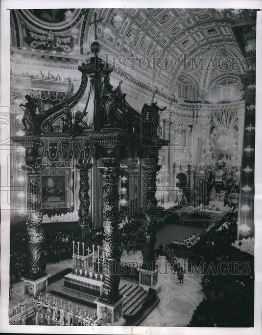 1954 Press Photo St. Peter's Basilica Artwork - Historic Images