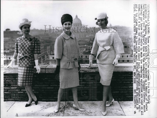 1961 Spring Collection of Rapuano are modeled in Rome-Historic Images