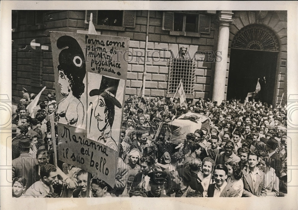 1940 Press Photo Pre- war demonstration in Rome - Historic Images