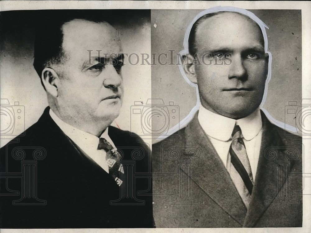 1932 Wardens Fred G. Zerbst &amp; Robert H. Hudspeth Of Federal Prison-Historic Images