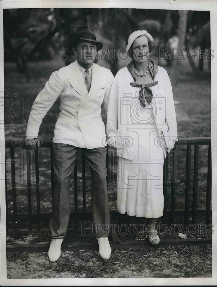 1934 Press Photo Socialites Robert Newman and Mrs. Reginald Frost - Historic Images