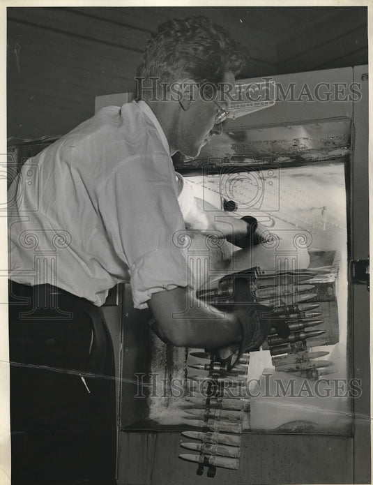 1945 Robert Brown, research physicist at Remington Arms Company's-Historic Images