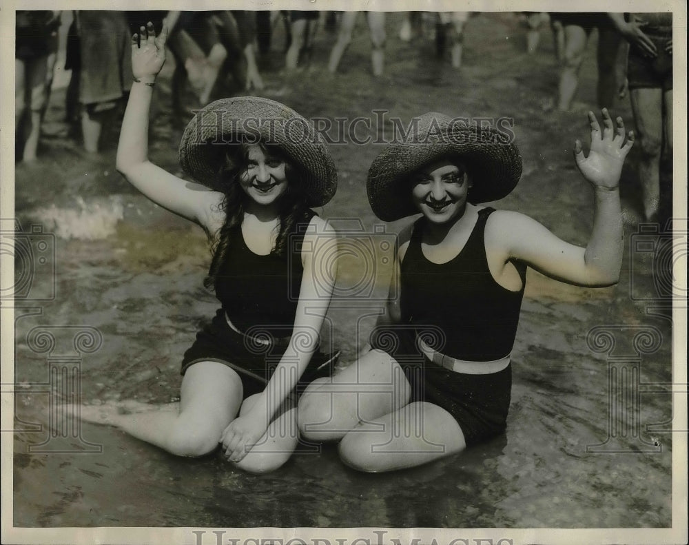 1927 Goldie Dudas, Virginia Szombathy, Wearing Sombreros-Historic Images