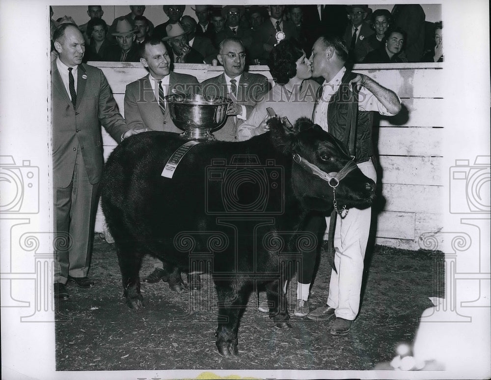 1962 Press Photo Lyle Miller and his wife Shirley and John Porcako at at contest - Historic Images