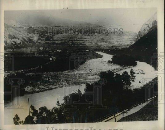 1926 Press Photo Overhead view of Avalanche site - Historic Images