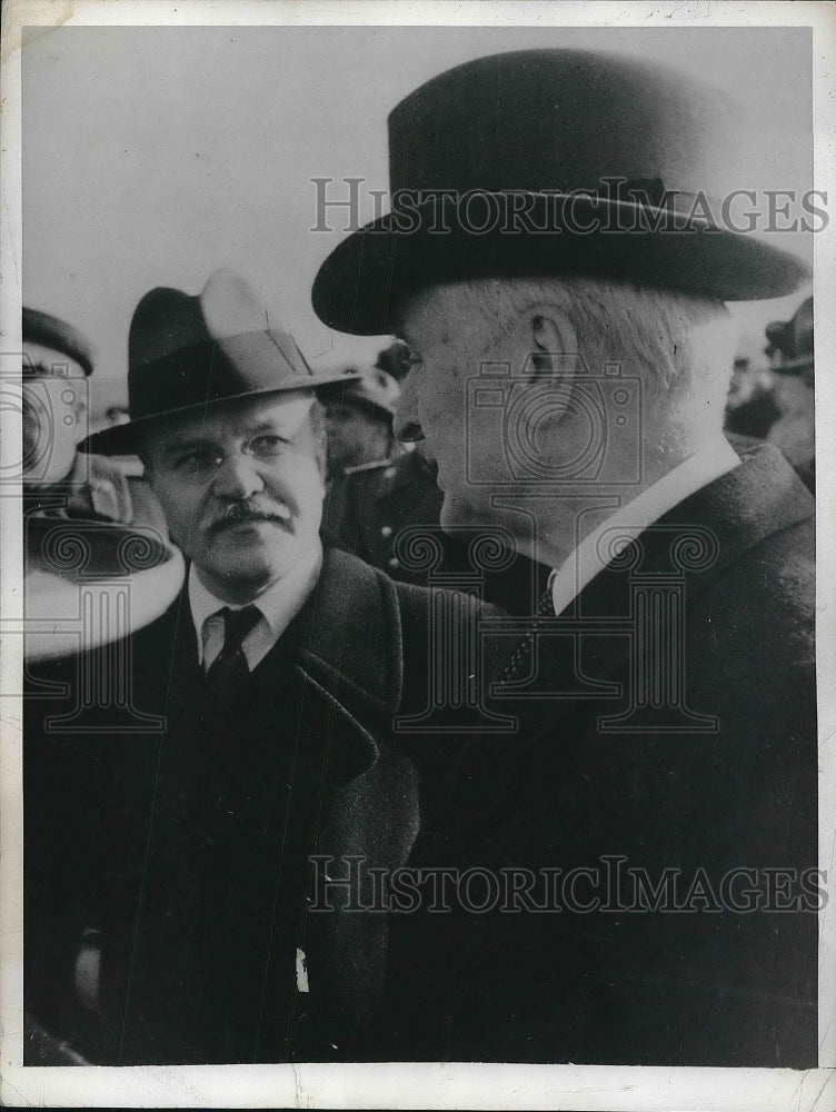 1943 Press Photo Sec of State Cordell Hull with Vyacheslav Molotov - Historic Images