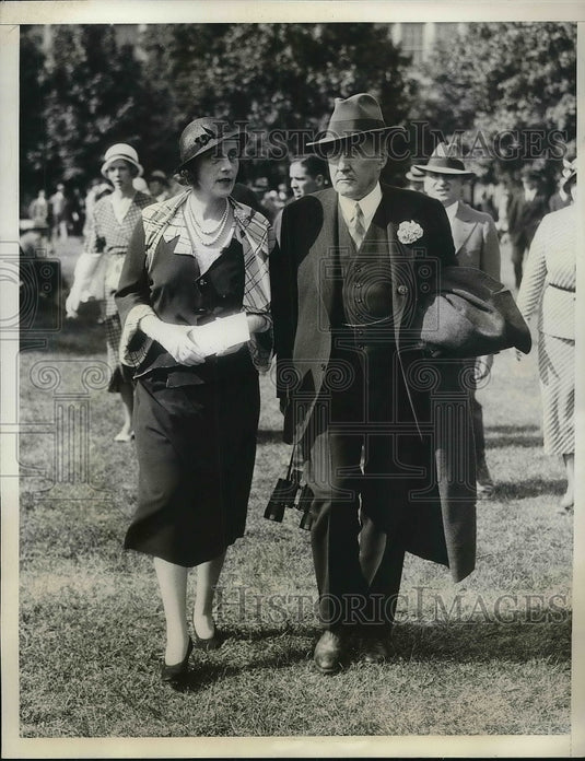 1932 Mrs. Ogden Mills, Former Ambassador James W. Gerard-Historic Images