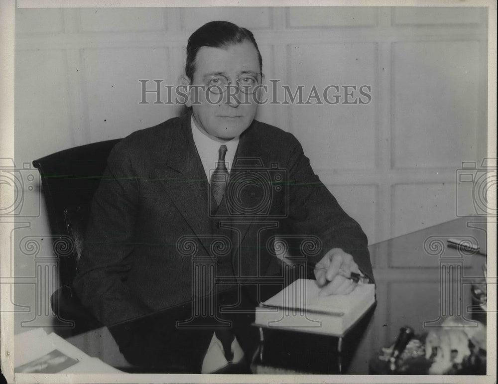 1933 Press Photo Mr. Walter Mangan ,Chairman of the Remington Typewriter Co. - Historic Images