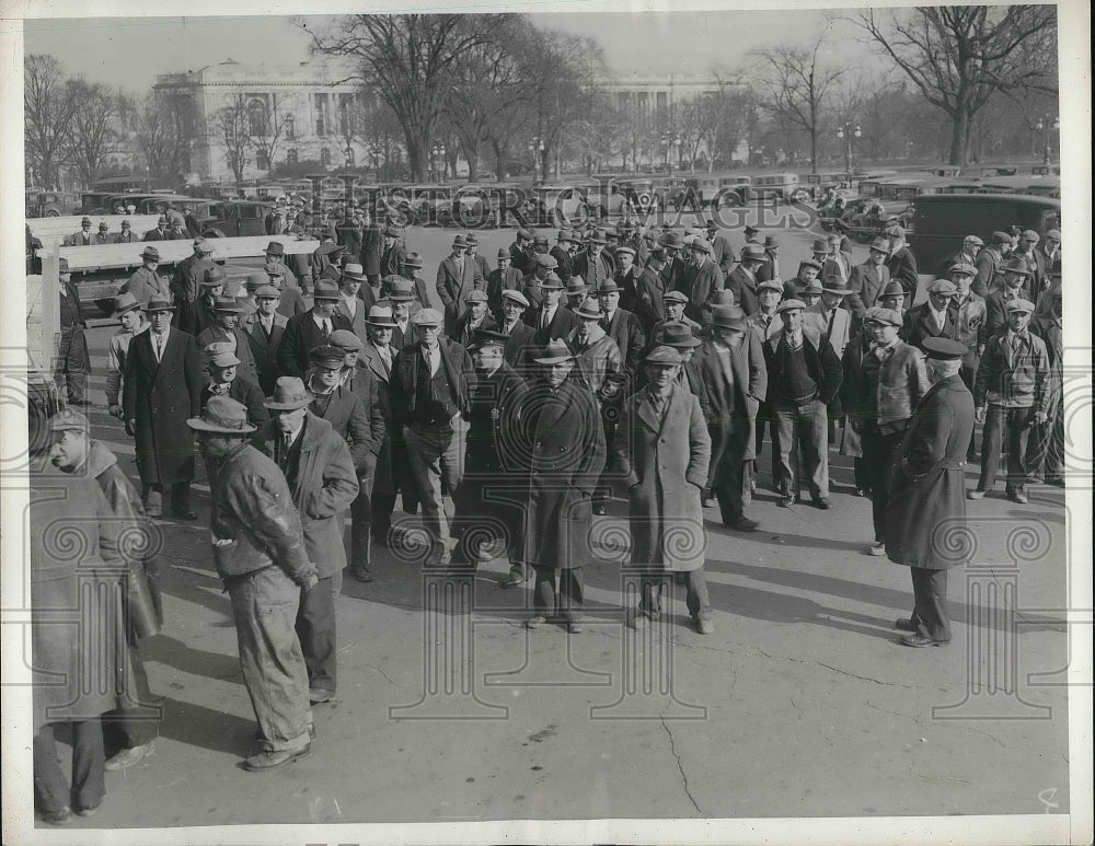 1933 Press Photo Senators & Congressmen Journeying To The Capitol In Washington - Historic Images