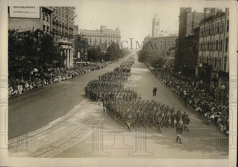 1924 Press Photo General View Of The Defense Day Parade In Washington D.C. - Historic Images