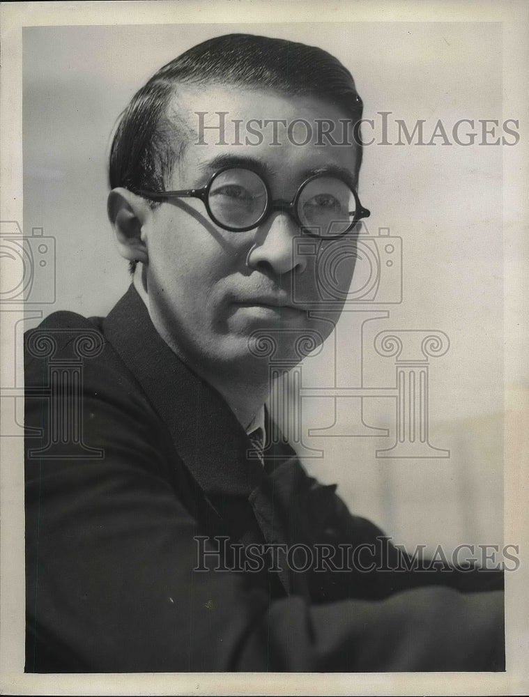 1937 Press Photo Viscount Konoye Musician Brother Of Japanese Premier - Historic Images