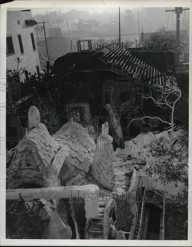 Press Photo View Of Wreckage Of Homes-Historic Images