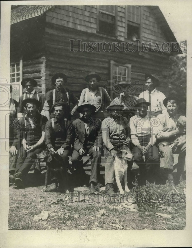 1923 Lumbermen of South Fox Island in Lumber Camp-Historic Images