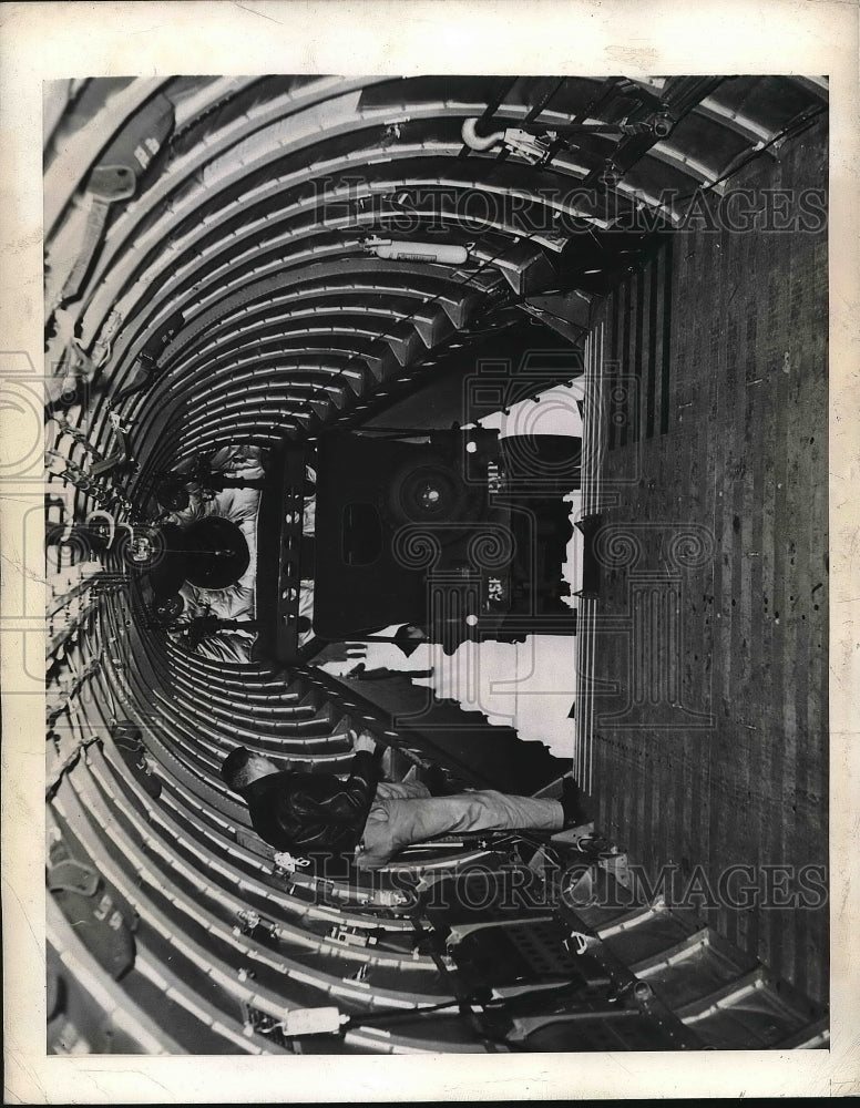 1945 interior of Boeing C-97 under construction-Historic Images