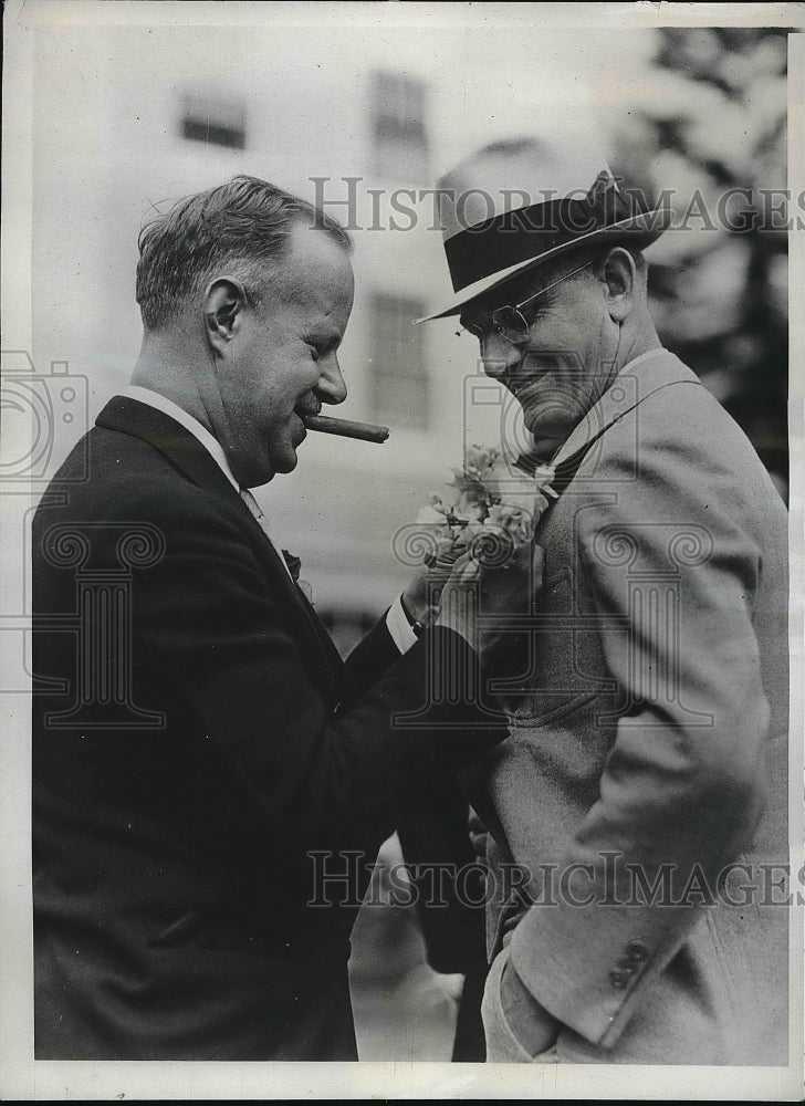 1934 Press Photo A. B. Black, Julius Kock, in Bermuda for G. E. Convention-Historic Images