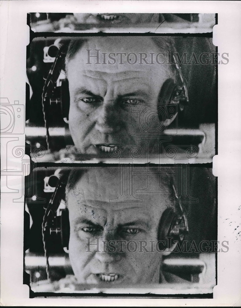 1955 Press Photo Camera's eye view of pilot's eyes to study reaction times-Historic Images