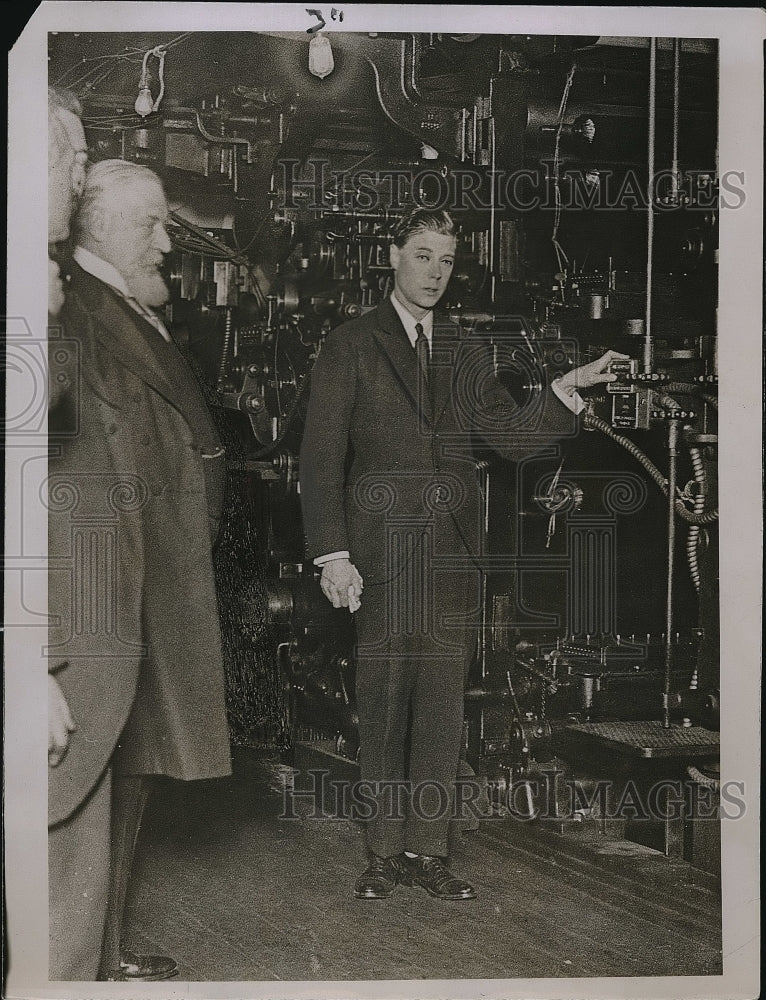 1928 Press Photo Prince Of Wales Visits The Times Offices - neb09826 - Historic Images