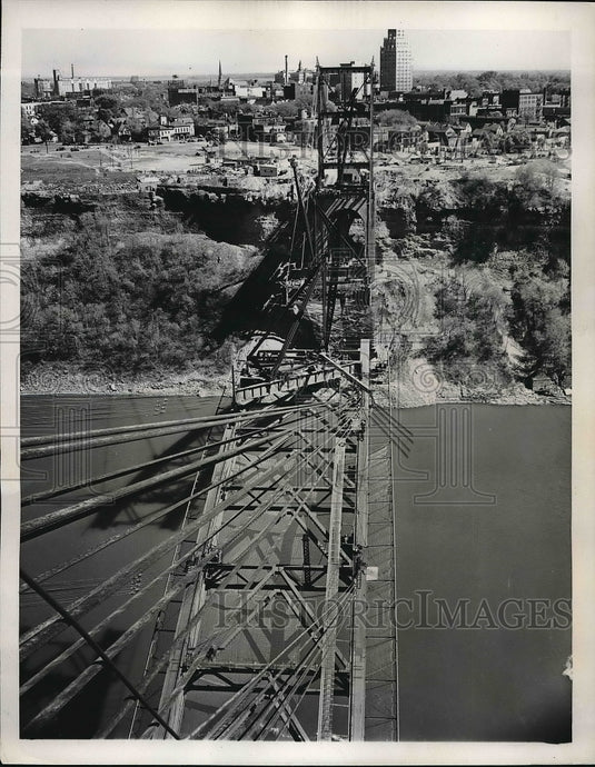 1941 View From Top Of Rainbow Bridge Above Niagara River-Historic Images