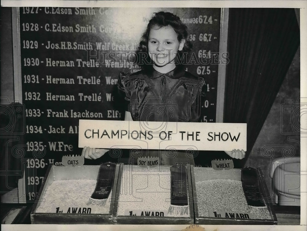 1940 Press Photo Margaret Gilmer at International Live Stock Exposition Chicago-Historic Images