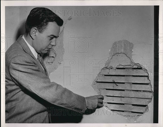 1953 Press Photo Sen Donald Rolf at Columbia State School - Historic Images