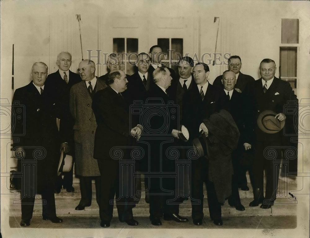 1938 Press Photo Hastey Chicago Businessmen President Roosevelt - Historic Images