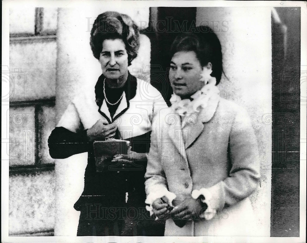 1968 Press Photo Cape Town, South Africa Mrs Philip Blaiberg &amp; daughter Jill- Historic Images