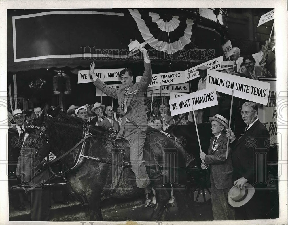 1944 Press Photo Bascom Timmons Washington D.C. Newspaper Democrat Politician - Historic Images