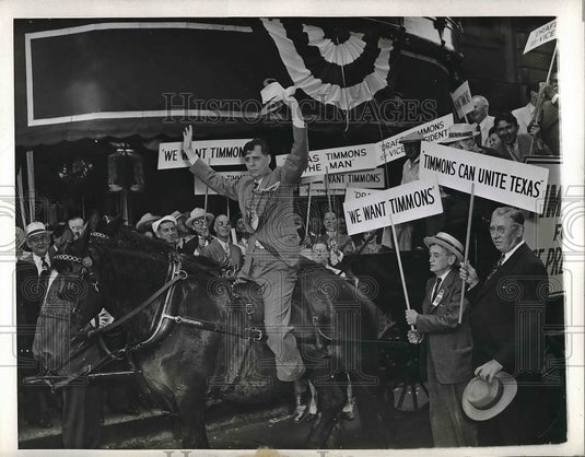 1944 Press Photo Bascom Timmons Washington D.C. Newspaper Democrat Politician - Historic Images