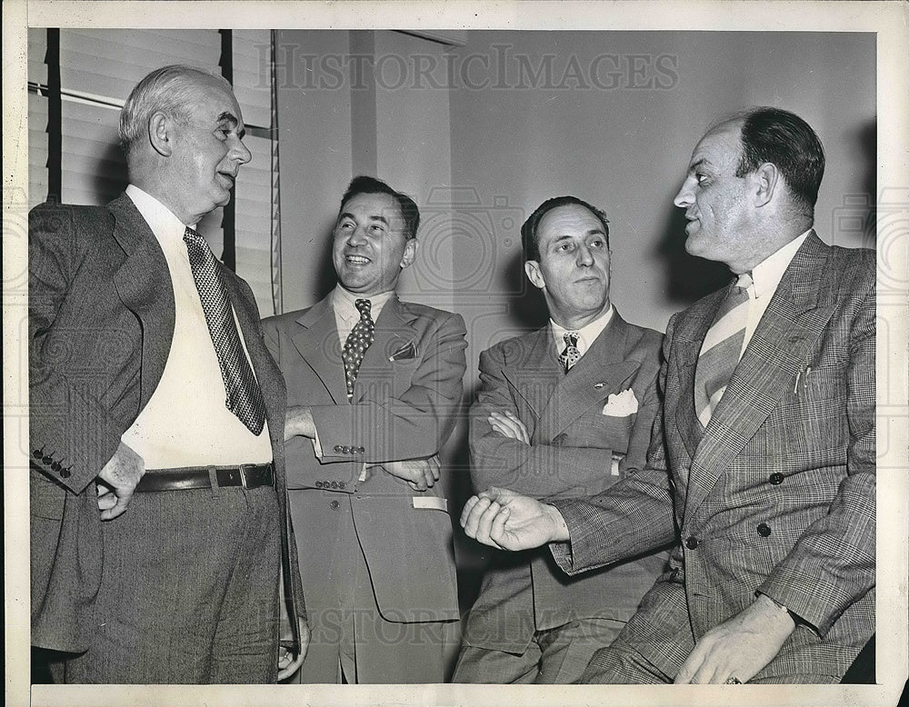 1946 Press Photo D.C. CIO reps P Murray,J Skelly,H Bridges,J Curran-Historic Images