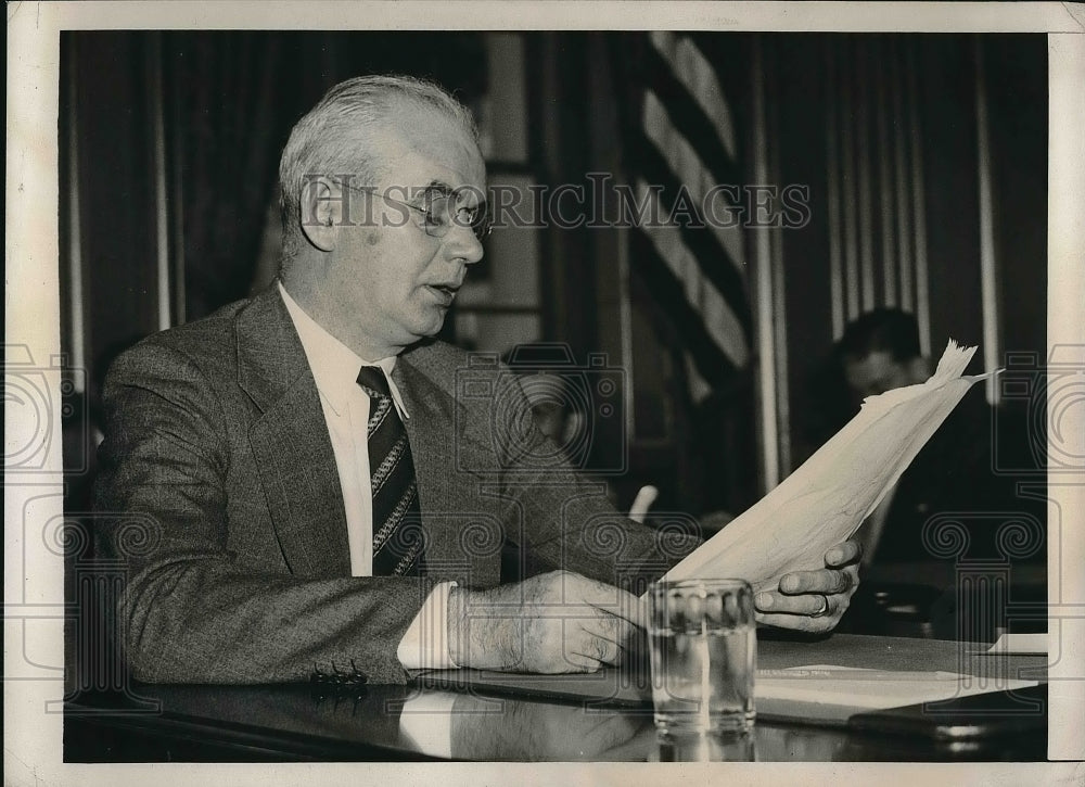 1938 Press Photo Philip Murray Chairman of Steel Workers Organizing Committee - Historic Images