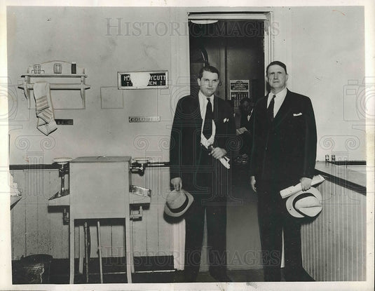 1934 Press Photo Colonel Luke Lea With His Son Luke Lea, Jr.- Historic Images