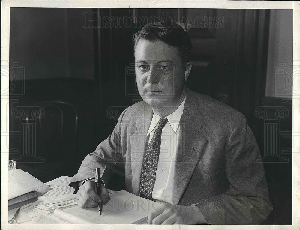 1934 Press Photo Dr Calvin B Hoover, special asst to Sec of Agri wallace - Historic Images