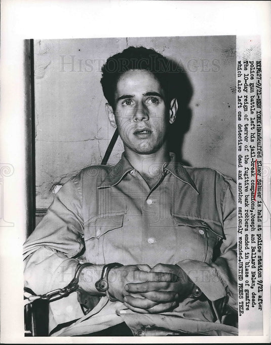 Press Photo Elmer Schuer arrested after he and his friends tried to escape jail.-Historic Images