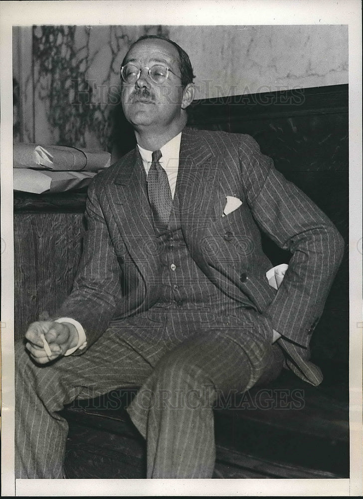 1934 Press Photo John B. Snow, Witness at Congressional Committee Hearing - Historic Images