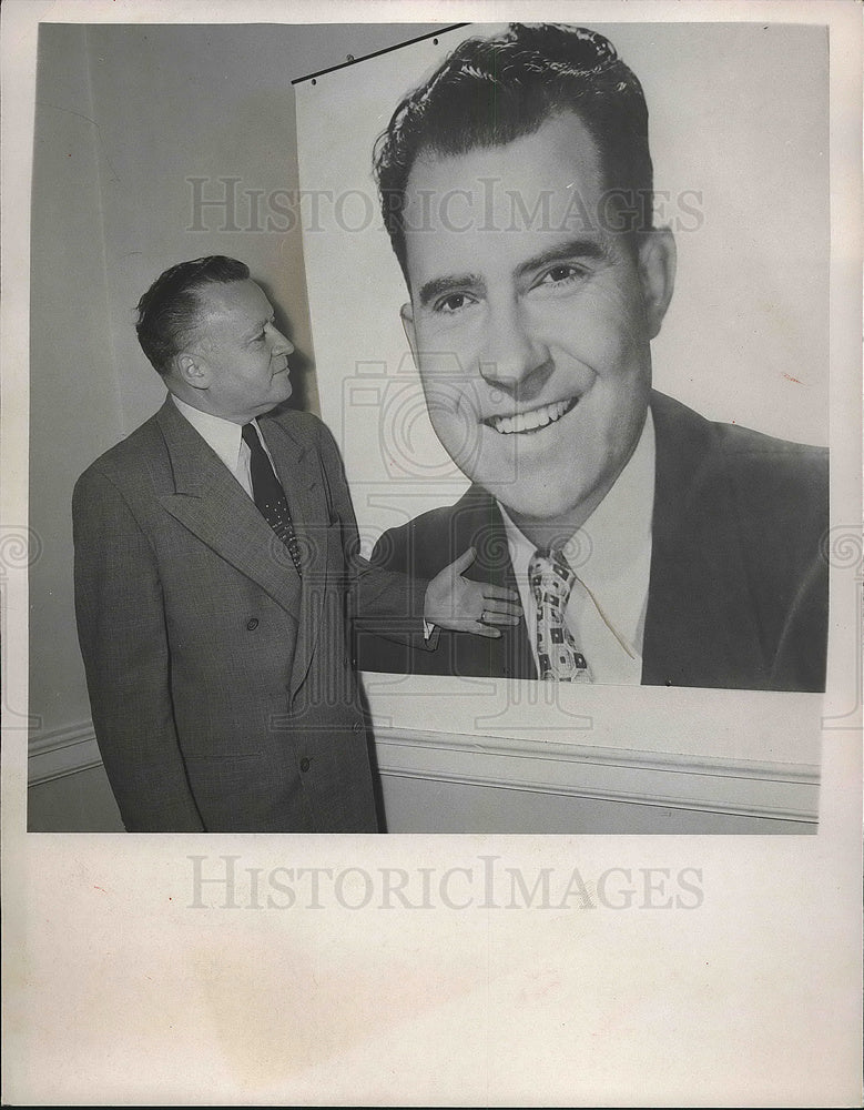 1952 Press Photo Arthur Summerfield, Cleveland, Ohio &amp; Nixon photo-Historic Images