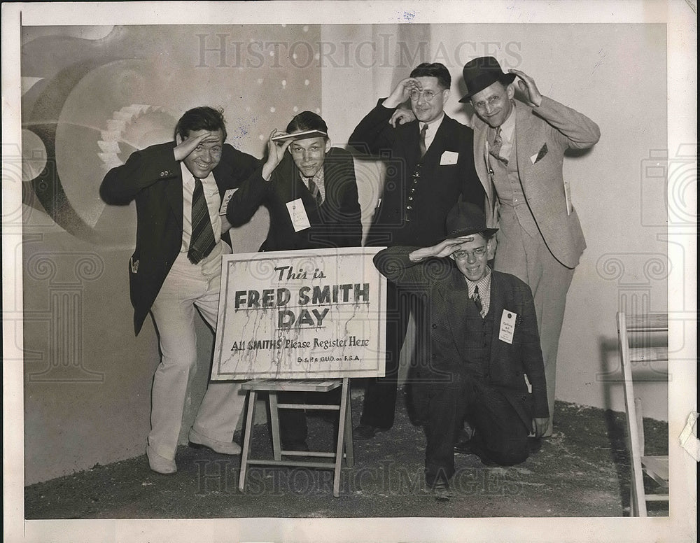 1939 Fred Smiths Charting a Course at the World Fair in NYC - Historic Images